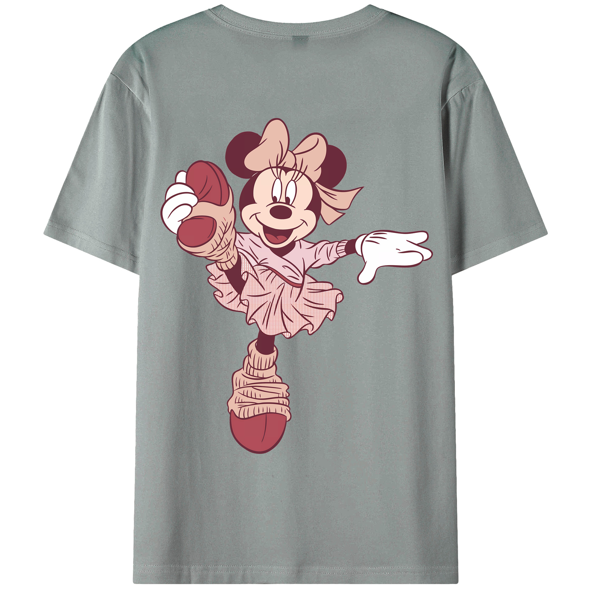 （画像用） ミッキーマウス Mickey Mouse 綿100％ メンズ半袖Tシャツ（バックプリント） 通気性
